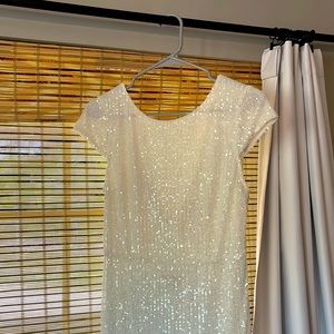 **BRAND NEW W/TAGS** Never worn White Sequin Gown